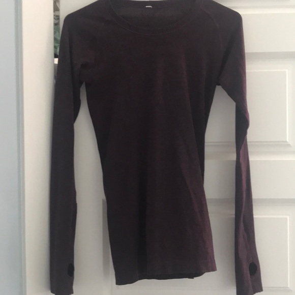 LuluLemon Maroon long sleeve top - Picture 2 of 4
